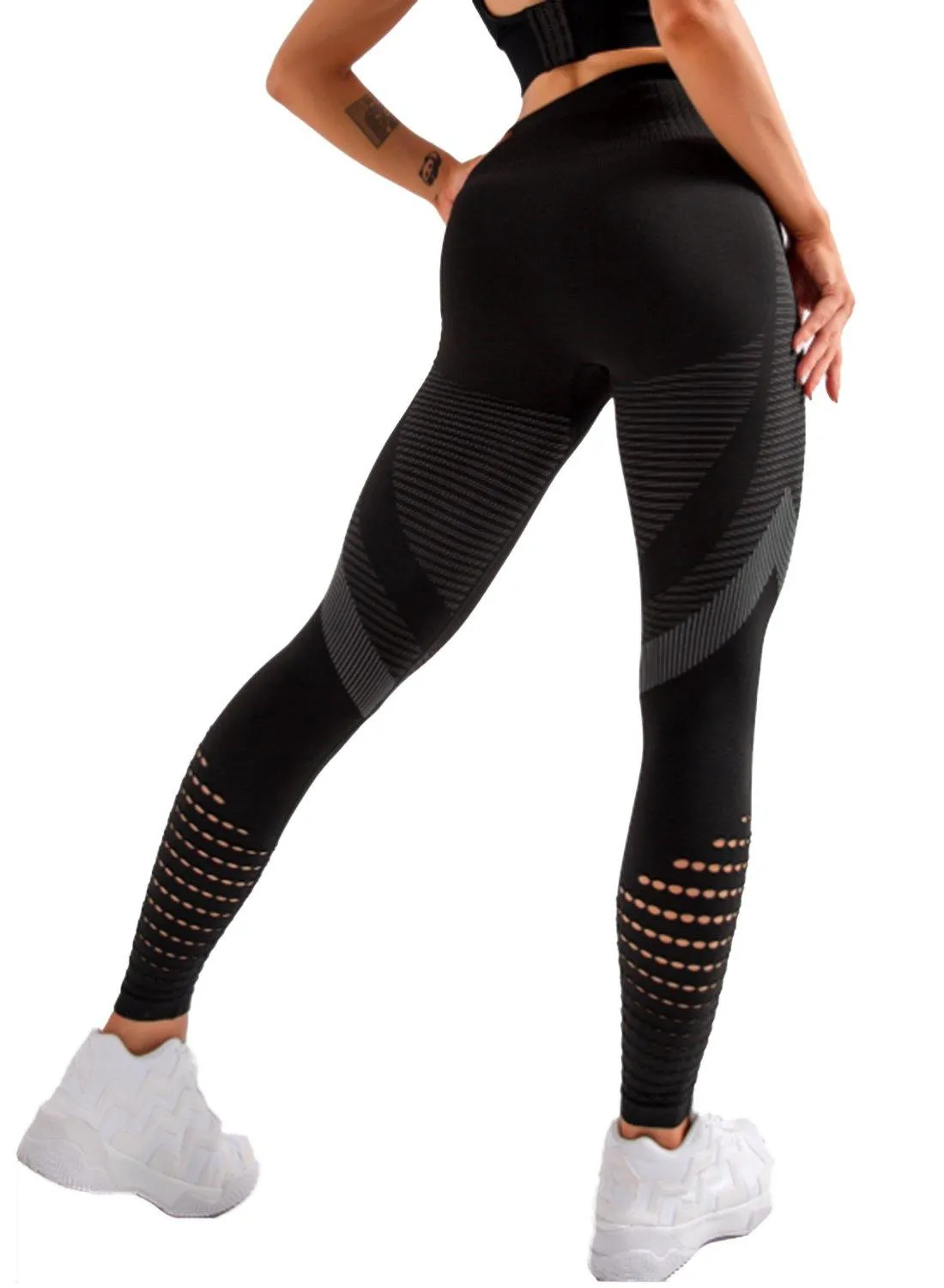 Hollow Out Breathable Seamless Yoga Pants