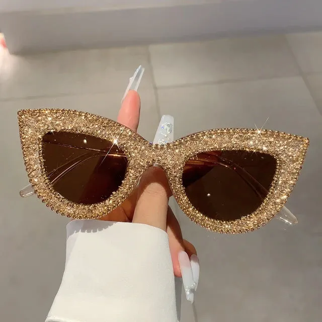 KAMMPT Cat Eye Sun Glasses - Rhinestones Eyewear
