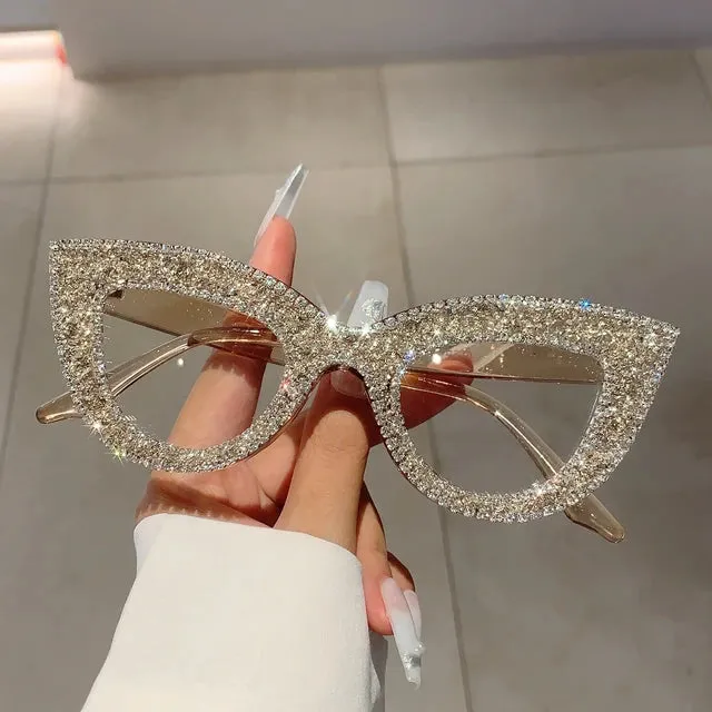 KAMMPT Cat Eye Sun Glasses - Rhinestones Eyewear