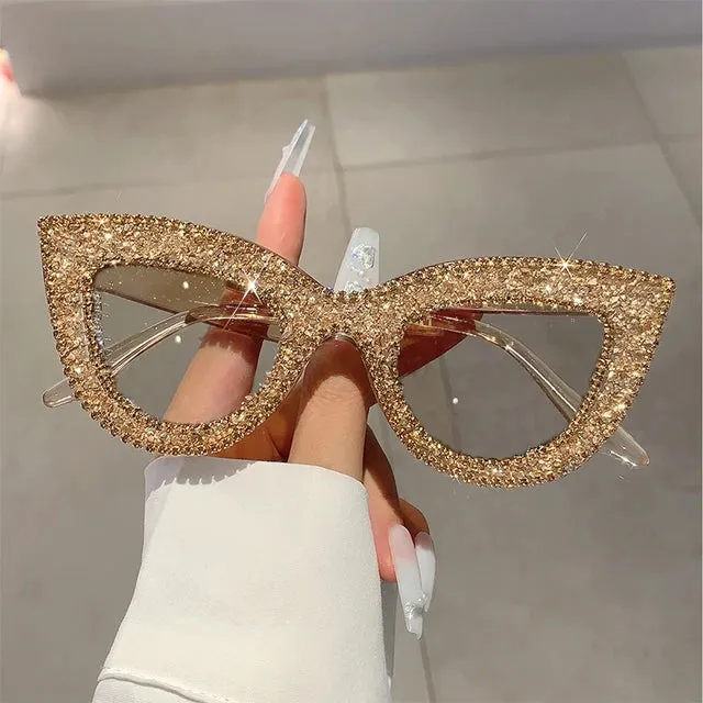 KAMMPT Cat Eye Sun Glasses - Rhinestones Eyewear