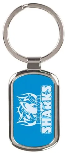 Keychain Rectangle with Silver Trim