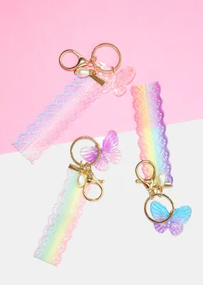 Lace & Butterfly Wristband Phone Charm