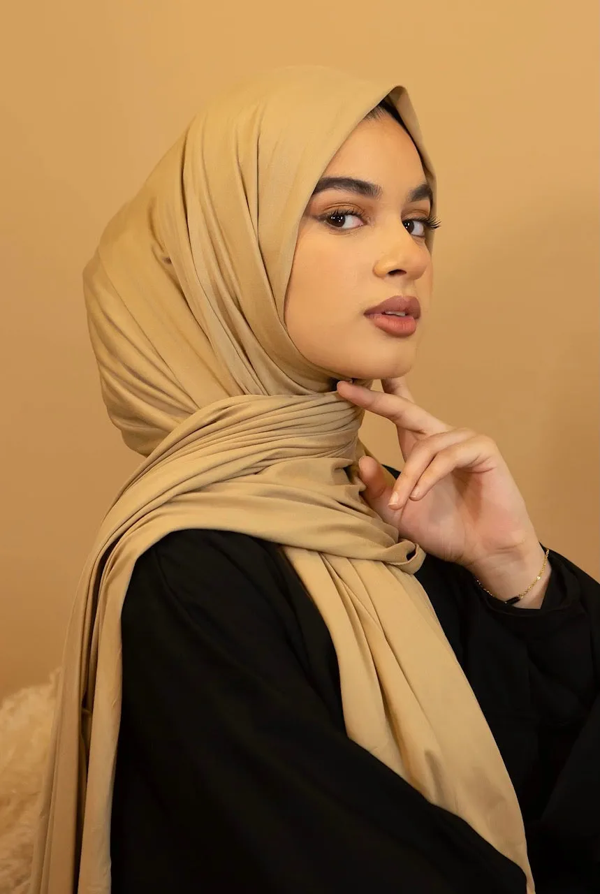 Maxi Jersey Hijab - Beige