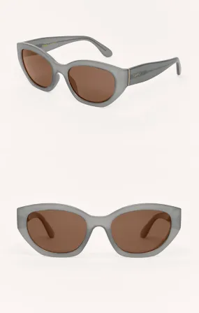 Mirage Brown Polarized Sunglasses in Pewter