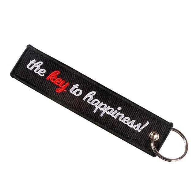 Motorcycle Tag Keychain, Zinc Alloy & Polyester
