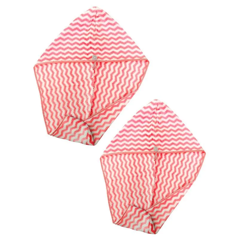 Neriah High Absorbent Hair Towel (Pink) - Set Of Two