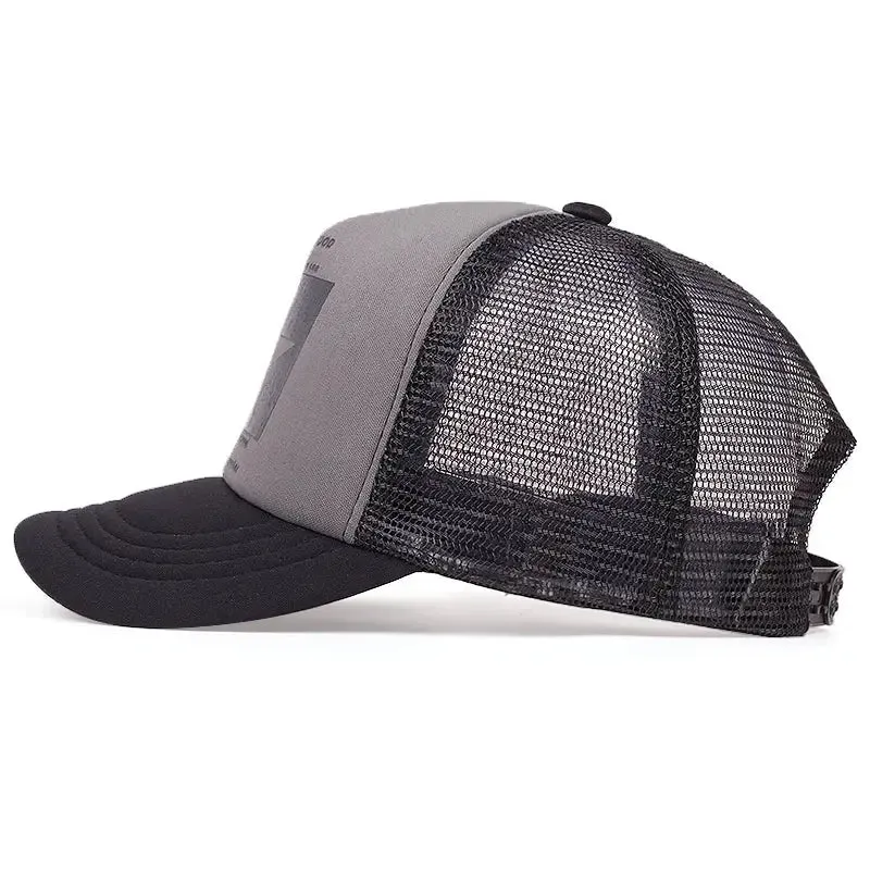 New five-pointed star printed baseball cap spring summer breathable net caps men women outdoor sun shade hat adjustable wild hat