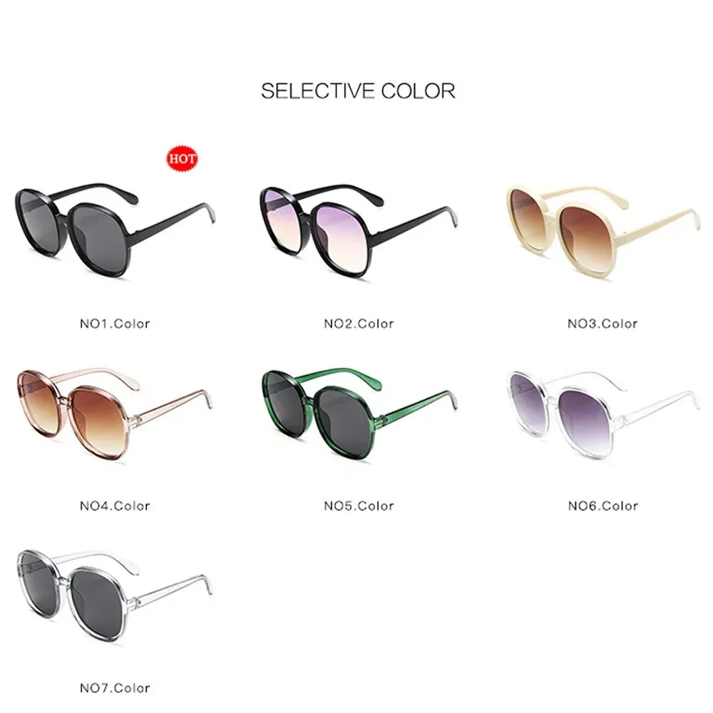 New Round Frame Sunglasses Women Retro Oversized Style