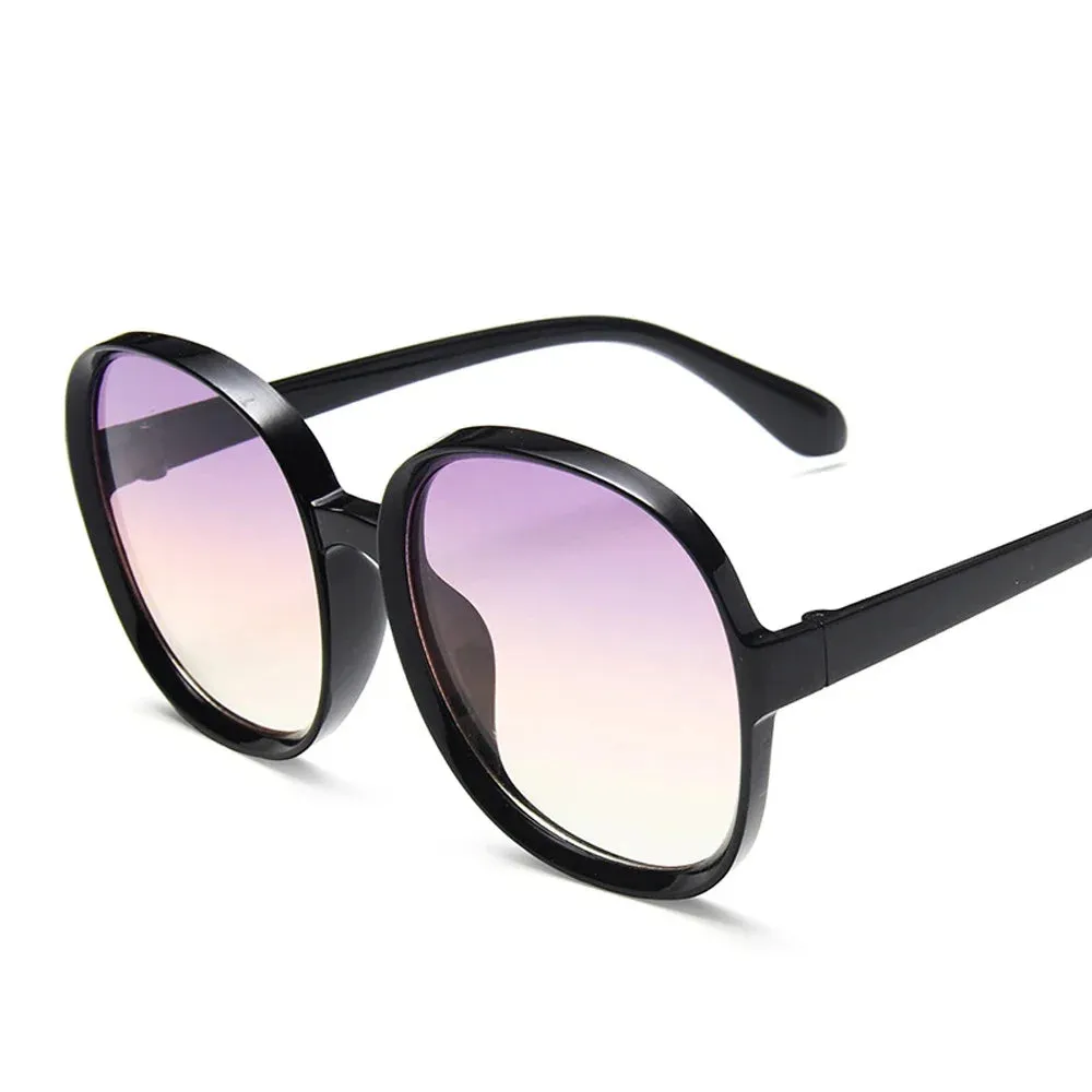 New Round Frame Sunglasses Women Retro Oversized Style