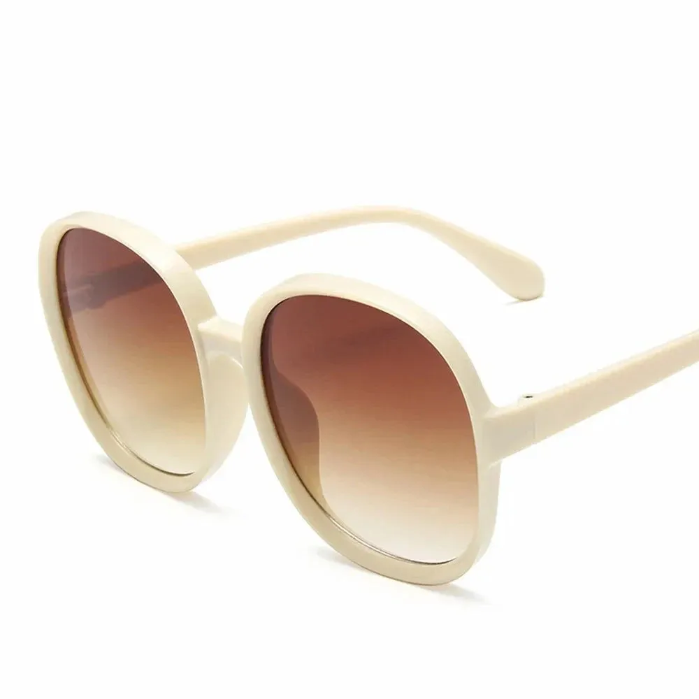 New Round Frame Sunglasses Women Retro Oversized Style