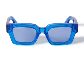Off-White Sunglasses Virgil Rectangular Frame Transparent Blue/Blue