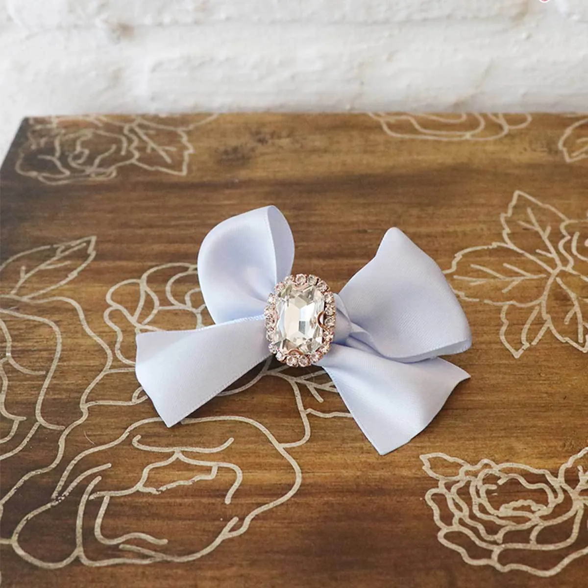 Olivia Dog Hair Bow in Blue