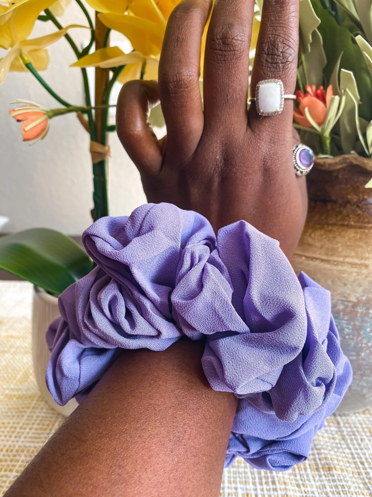 Oversized Chiffon hair scrunchies