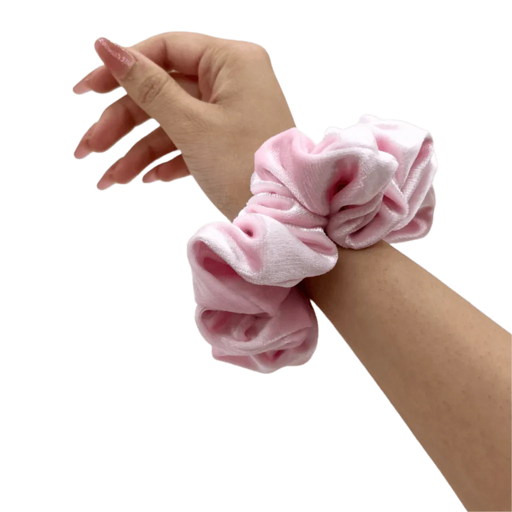 Petal Pink Velvet Scrunchie