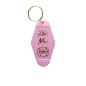 Phi Mu Motel Keychain