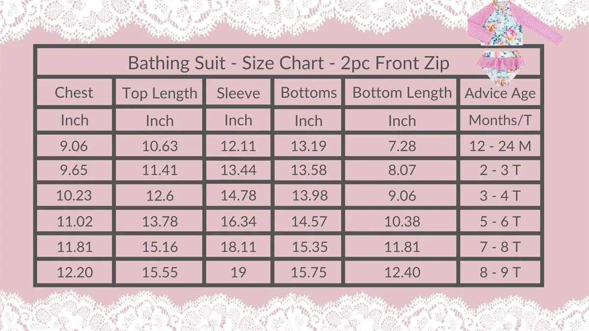 Pink & Blue Pastel Sunglasses - 2 Pc Ruffle Bum - Long Sleeve Swimsuit