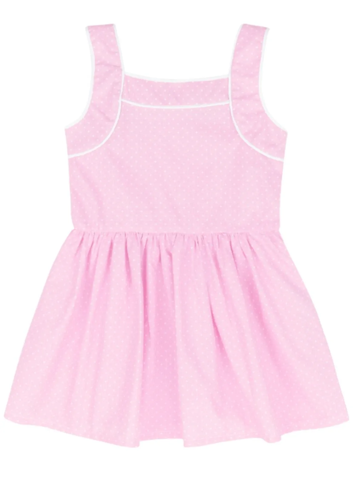 Pink Microdot Dress by Kids Couture