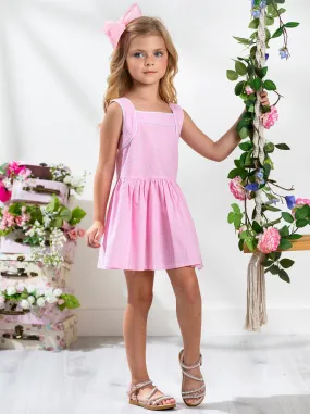 Pink Microdot Dress by Kids Couture