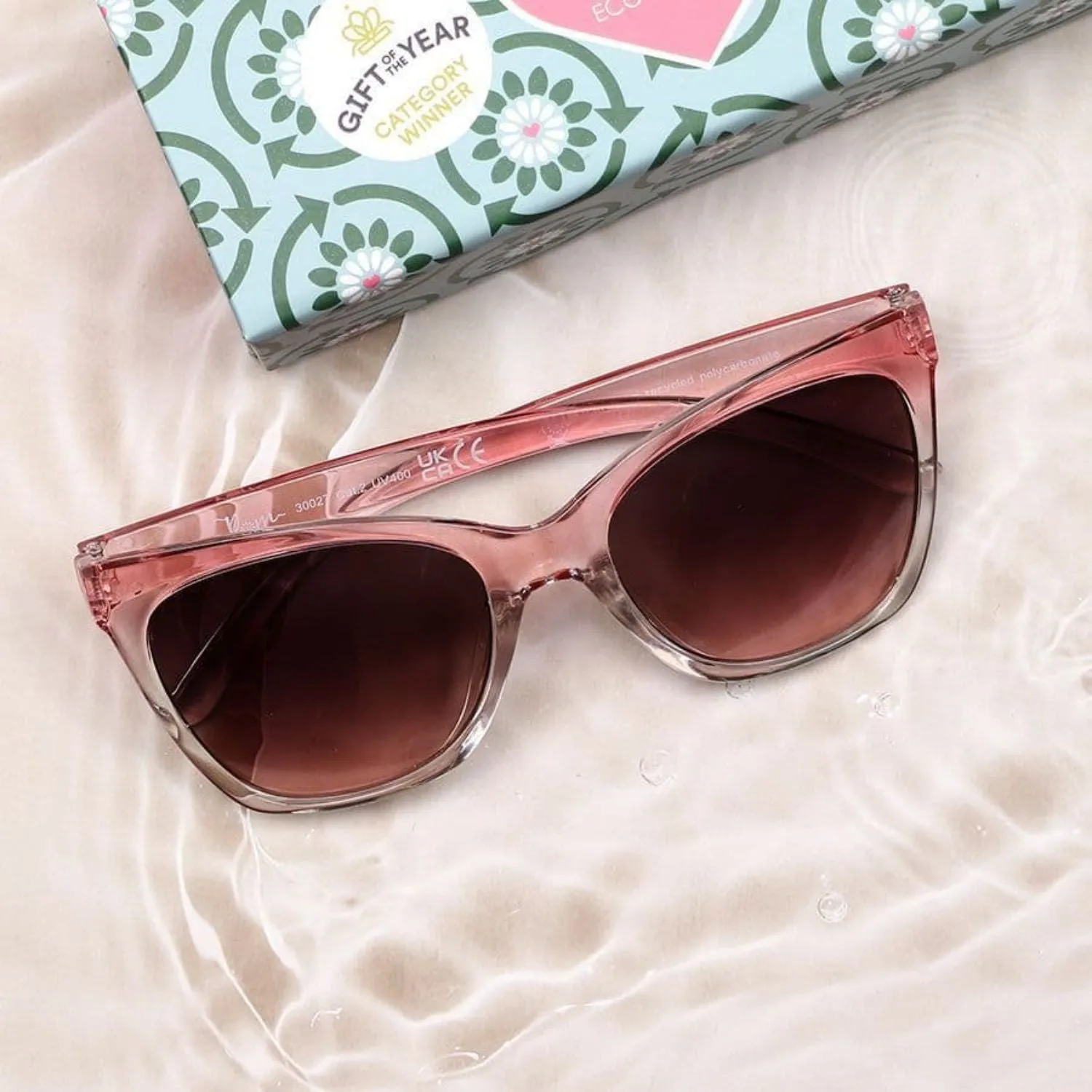POM Pink Ombre Peace Of Mind Recycled Sunglasses