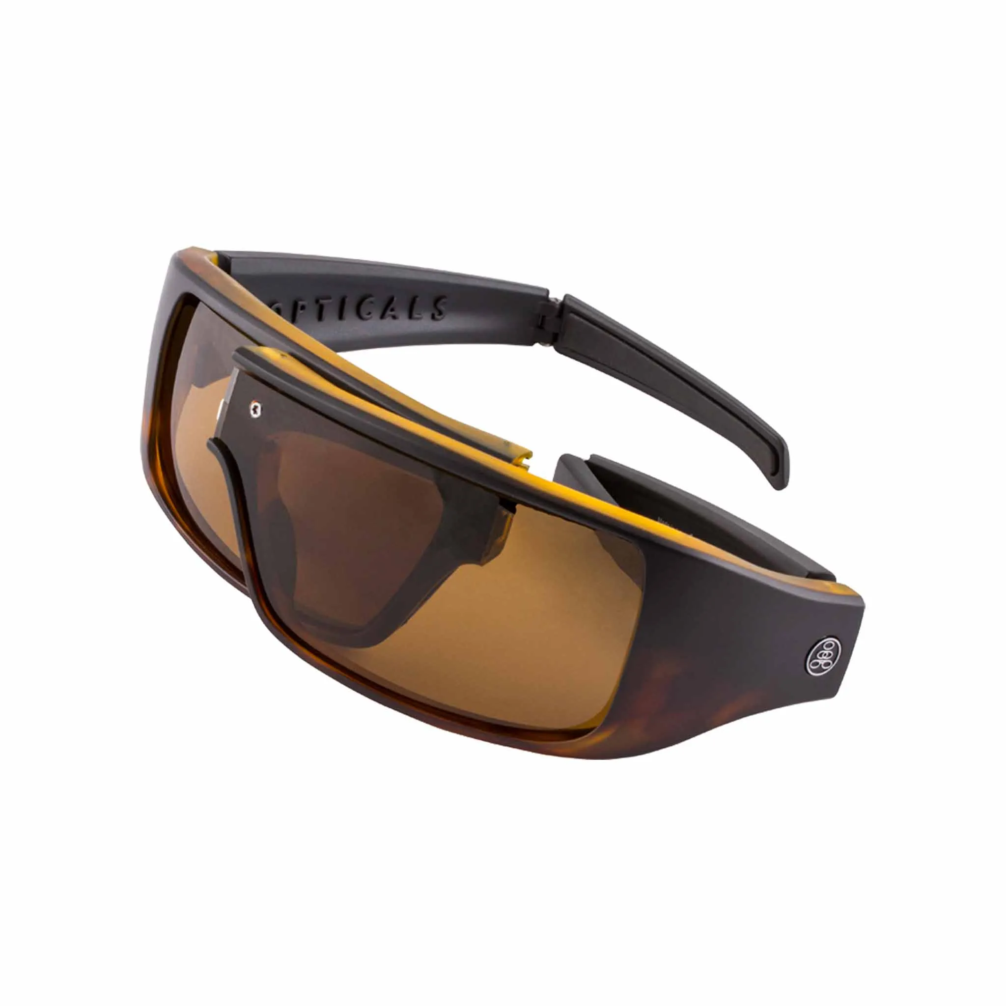 POPGEAR | Polarized, Matte Black Tortoise, Brown Lens