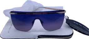 Quay Gold/Blue Get Right Sunglasses