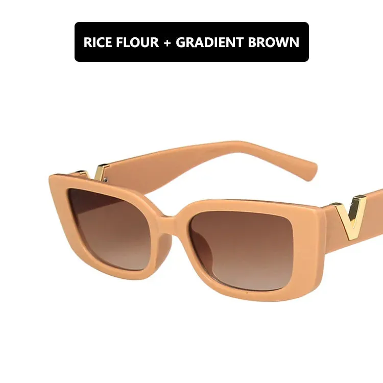 Retro Rectangle Sunglasses Women Vintage Small Frame Style