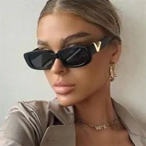 Retro Rectangle Sunglasses Women Vintage Small Frame Style