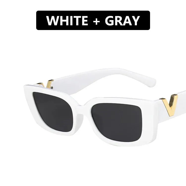 Retro Rectangle Sunglasses Women Vintage Small Frame Style