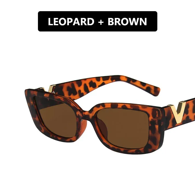 Retro Rectangle Sunglasses Women Vintage Small Frame Style