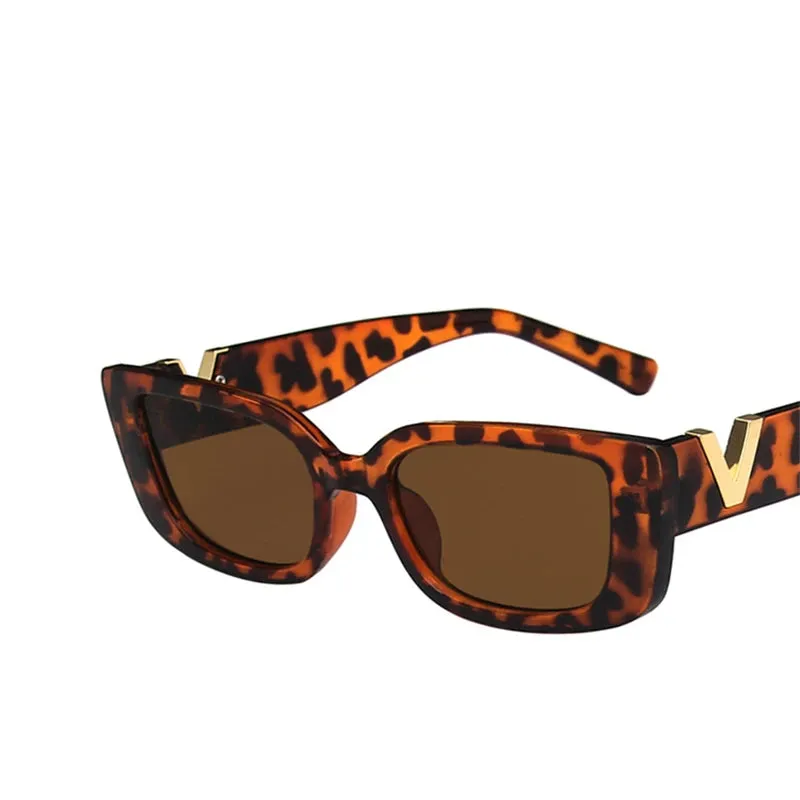 Retro Rectangle Sunglasses Women Vintage Small Frame Style