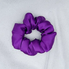 Silk Scrunchie in Purple Mulberry Silk