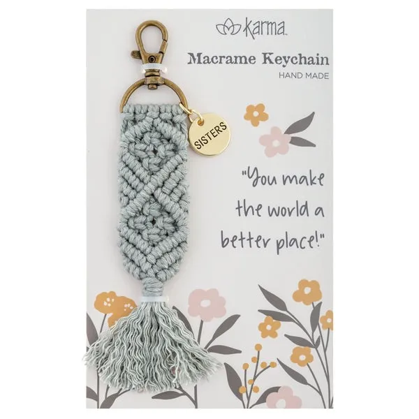 Sisters Macrame Keychain