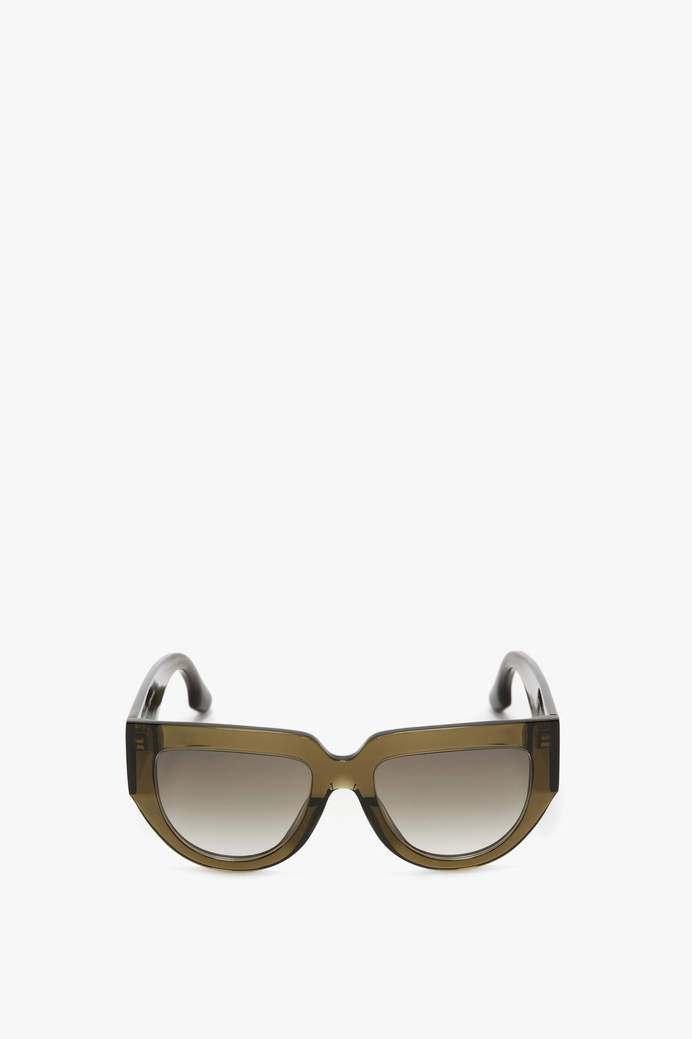 Soft Square Acetate Sunglasses In Khaki