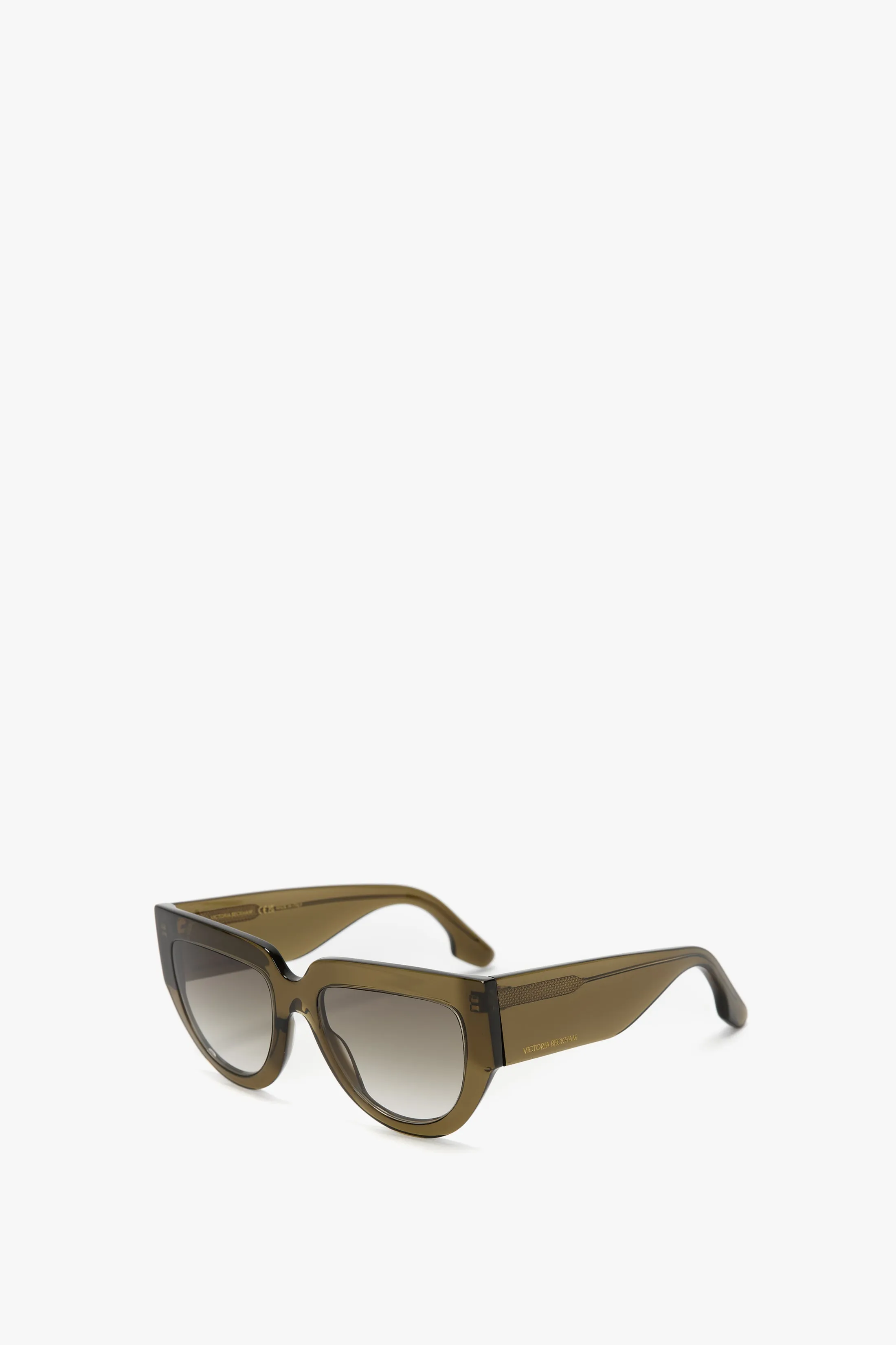 Soft Square Acetate Sunglasses In Khaki
