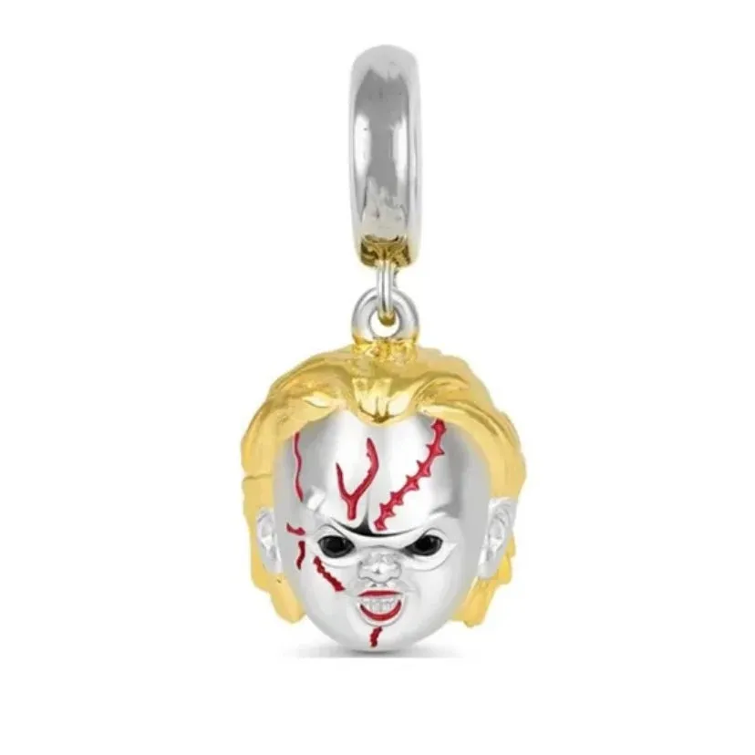 Spooky Clown Doll Charm - 925 Sterling Silver