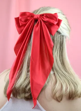 The Bigger The Bow Hair Clip - Red