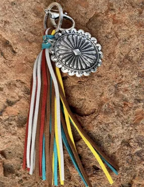 Turquoise Tassel Keychains