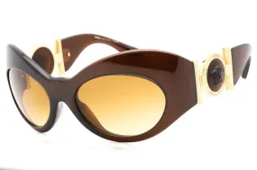 Versace Irregular Sunglasses Transparent Brown/Yellow Gradient Brown