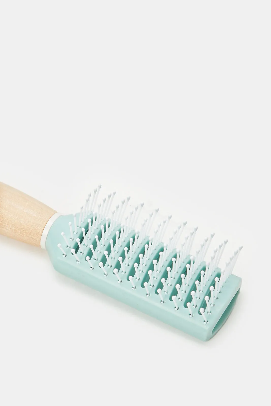 Women Beige And Blue Hair Brush