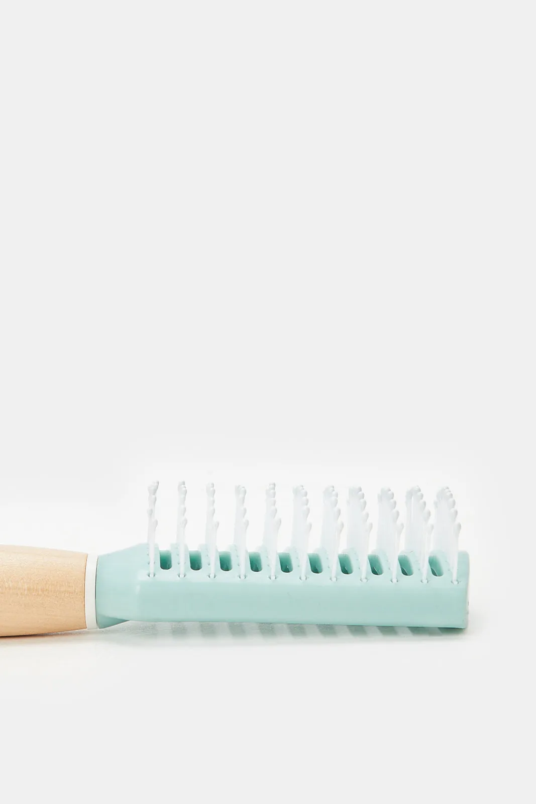 Women Beige And Blue Hair Brush